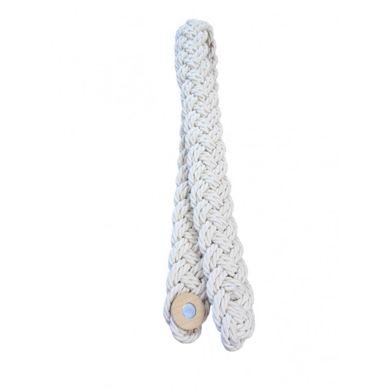 Ecru white rustique braided magnetic tieback V1008-948621-C169