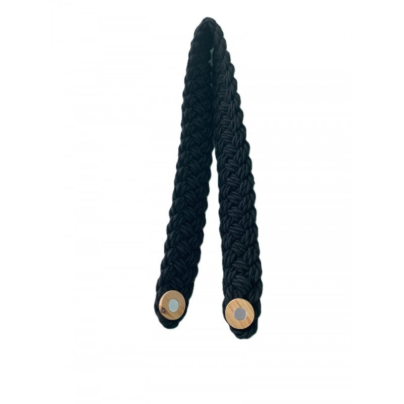 Black rustique braided magnetic tieback V1008-948621-C180