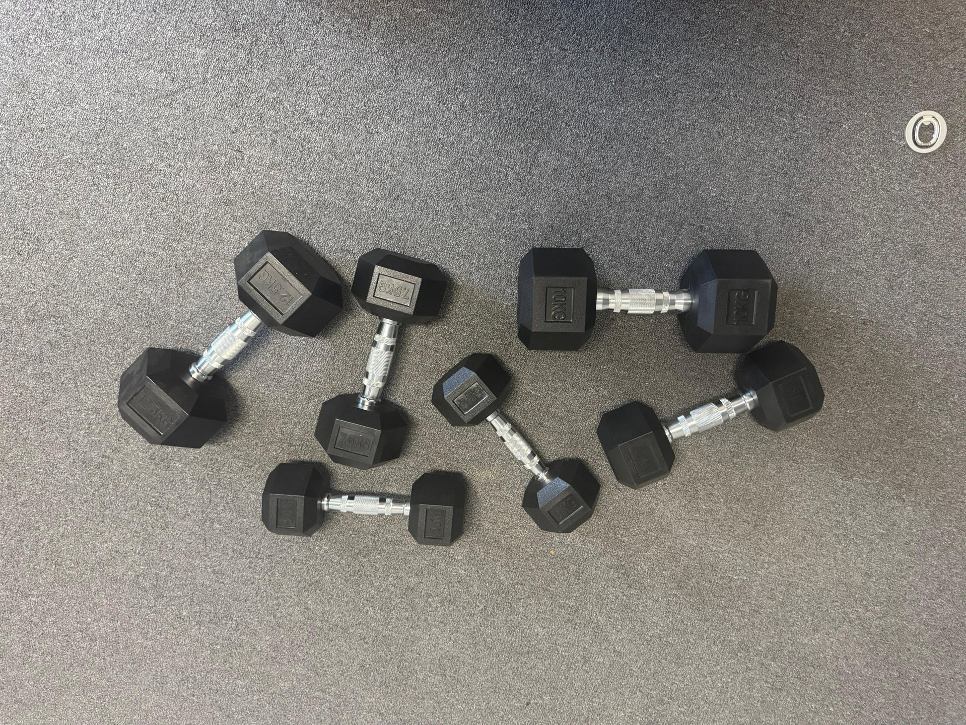 11 Pairs Hex Dumbbells PLUS Dumbbell Rack (385 kg | 5kg-30kg | 1.3m 3-tier Rack) V1012-CF12HDB385DBR130