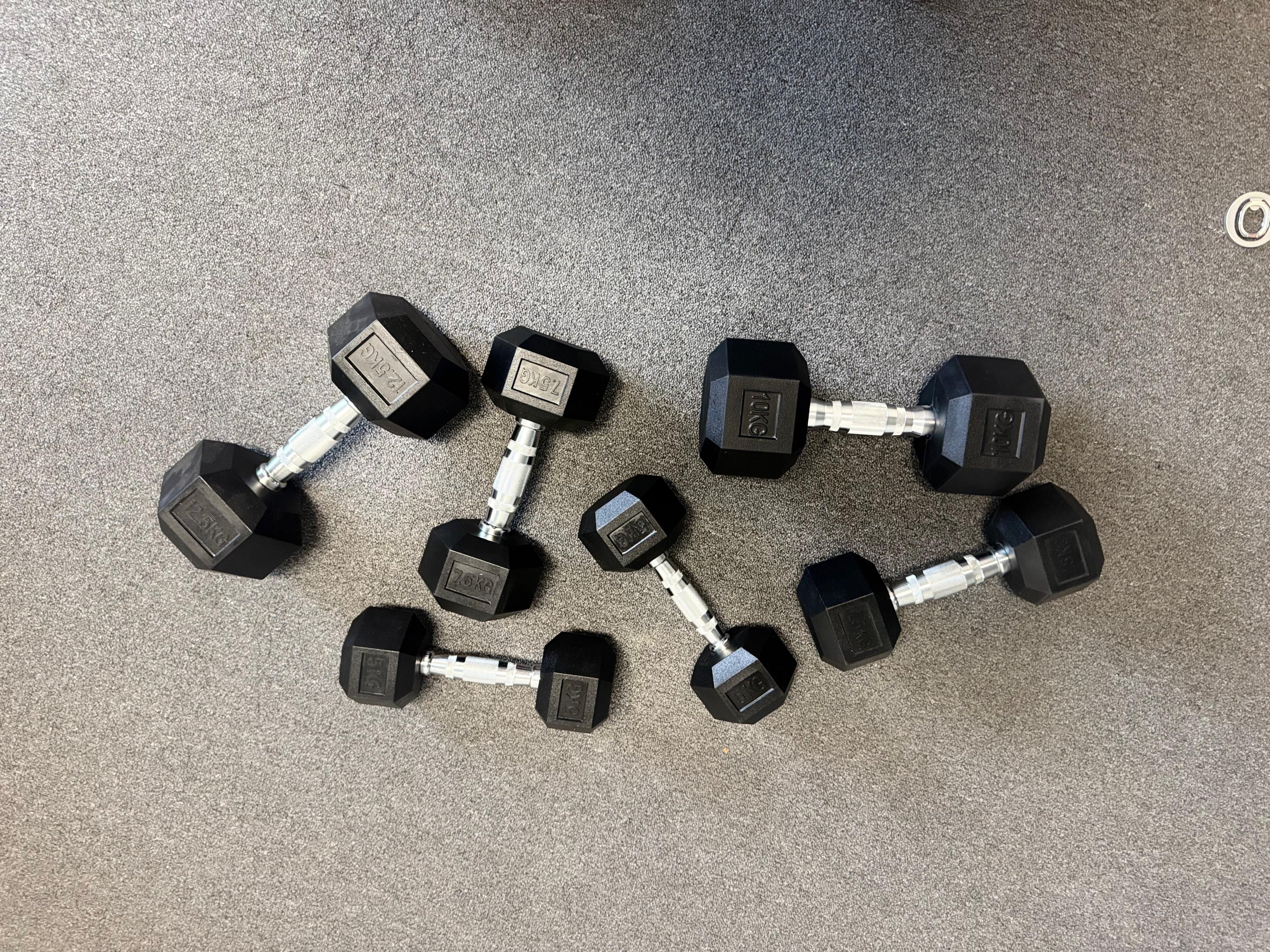 11 Pairs Hex Dumbbells PLUS Dumbbell Rack (385 kg | 5kg-30kg | 1.3m 3-tier Rack) V1012-CF12HDB385DBR130