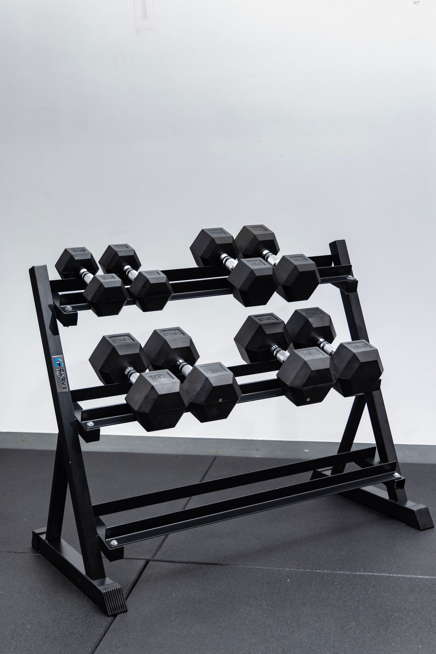 4 Pairs Hex Dumbbells PLUS Dumbbell Rack (100 kg | 5kg-20kg | 1.1m 3-tier Rack) V1012-CF5HDB100DBR110