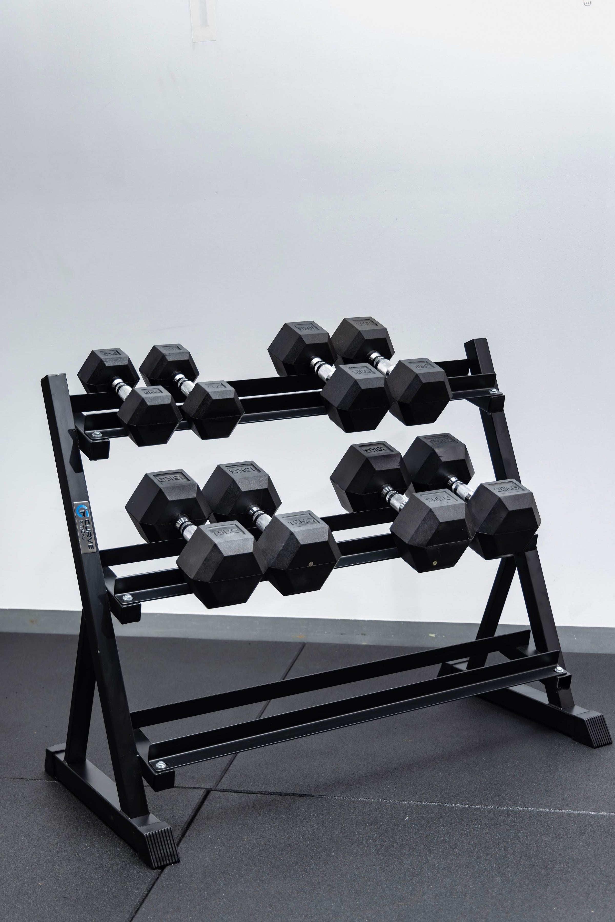 4 Pairs Hex Dumbbells PLUS Dumbbell Rack (100 kg | 5kg-20kg | 1.1m 3-tier Rack) V1012-CF5HDB100DBR110