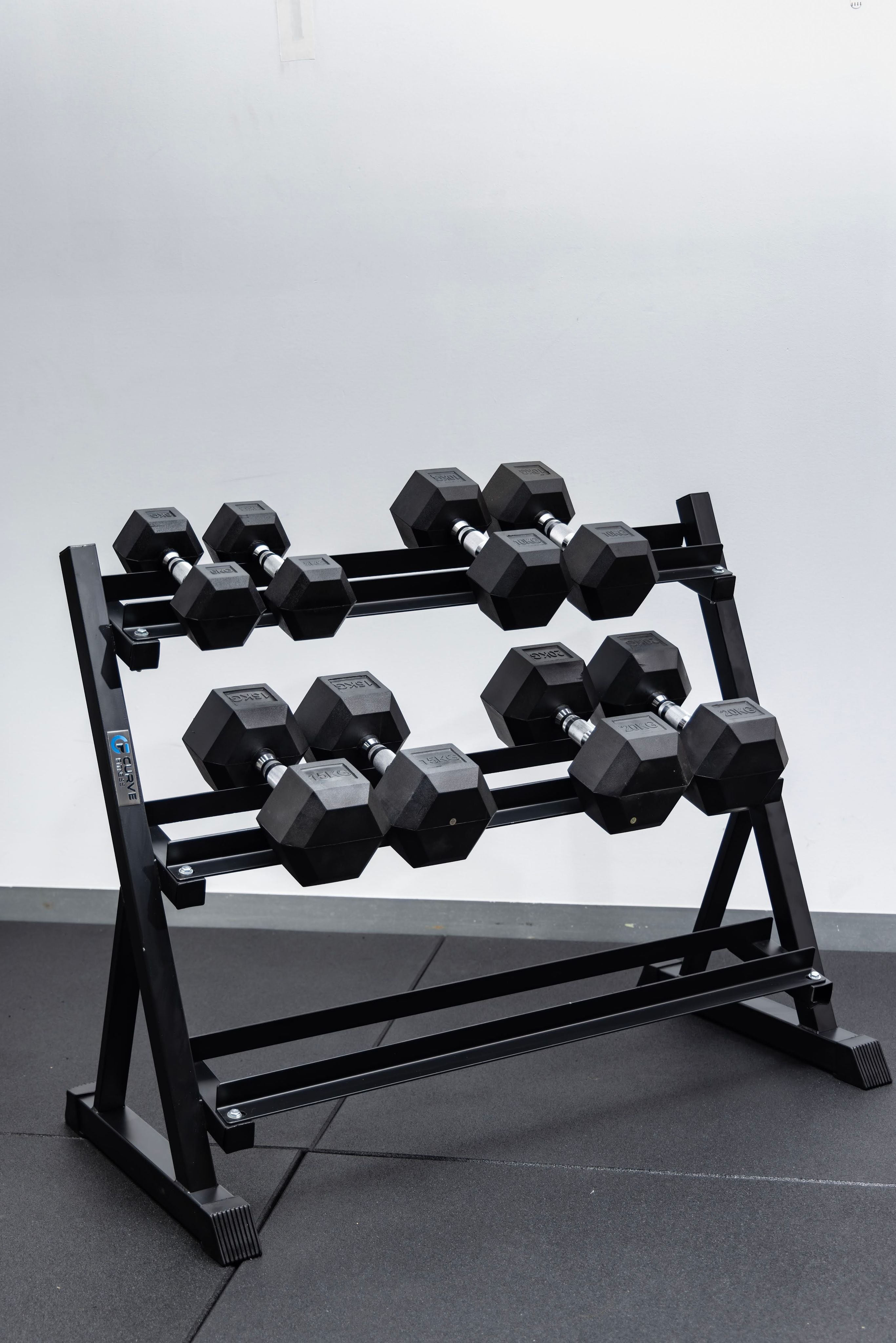 4 Pairs Hex Dumbbells PLUS Dumbbell Rack (100 kg | 5kg-20kg | 1.1m 3-tier Rack) V1012-CF5HDB100DBR110