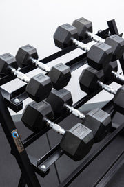 4 Pairs Hex Dumbbells PLUS Dumbbell Rack (100 kg | 5kg-20kg | 1.1m 3-tier Rack) V1012-CF5HDB100DBR110