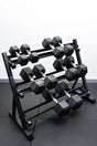 5 Pairs Hex Dumbbells PLUS Dumbbell Rack (150 kg | 5kg-25kg | 1.1m 3-tier Rack) V1012-CF5HDB150DBR110
