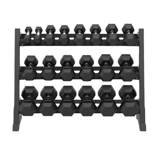 7 Pairs Hex Dumbbells PLUS Dumbbell Rack (280 kg | 5kg-35kg | 1.1m 3-tier Rack) V1012-CF7HDB280DBR130