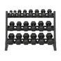 7 Pairs Hex Dumbbells PLUS Dumbbell Rack (280 kg | 5kg-35kg | 1.1m 3-tier Rack) V1012-CF7HDB280DBR130