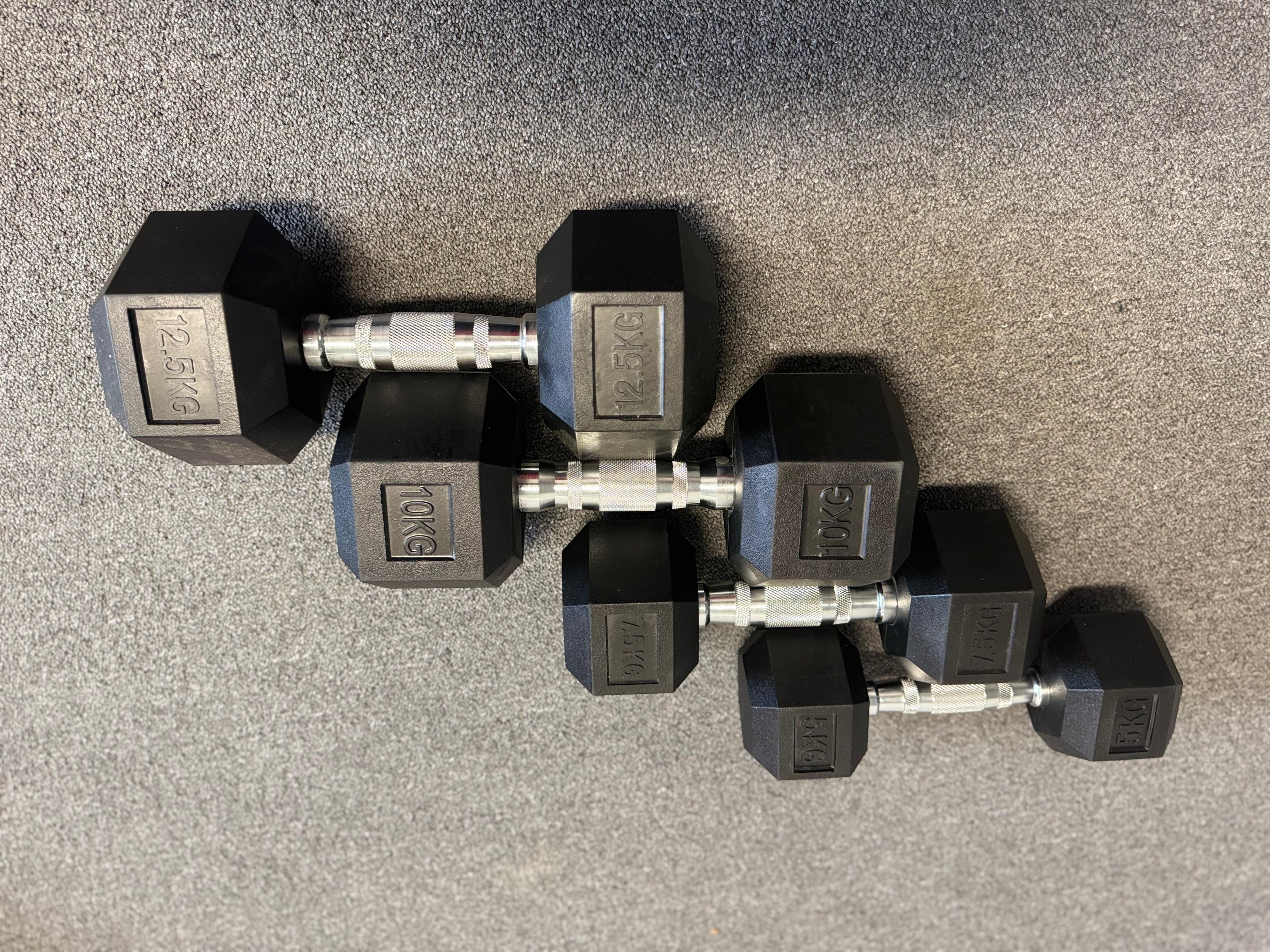 7 Pairs Hex Dumbbells PLUS Dumbbell Rack (280 kg | 5kg-35kg | 1.1m 3-tier Rack) V1012-CF7HDB280DBR130