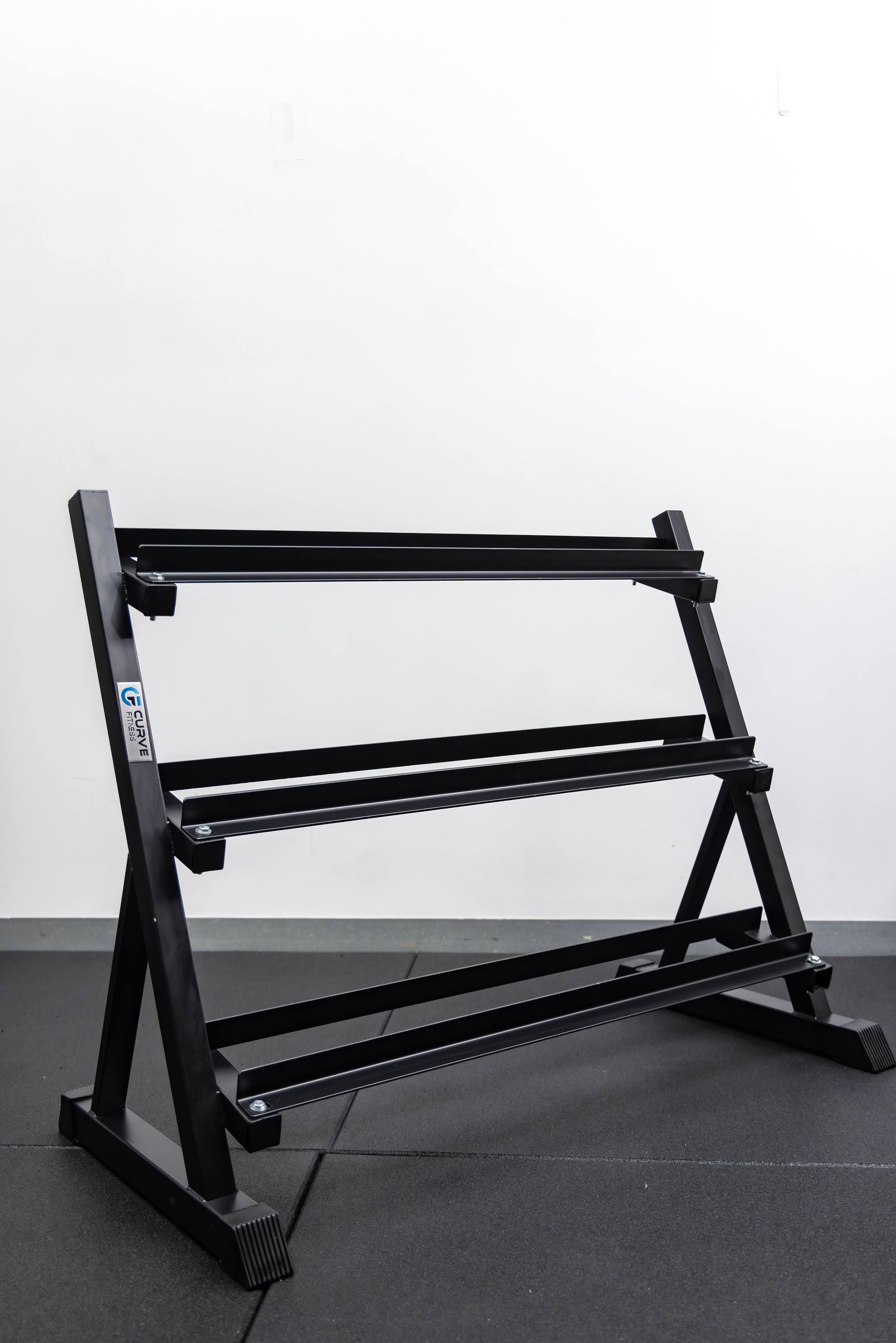 9 Pairs Hex Dumbbells PLUS Dumbbell Rack (270kg | 5kg-25kg | 1.1m 3-tier Rack) V1012-CF9HDB270DBR110