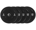 Black Olympic Bumper Plates - 100kg kit PLUS Olympic Barbell (2.2m | 20kg) V1012-CFBLK100BB