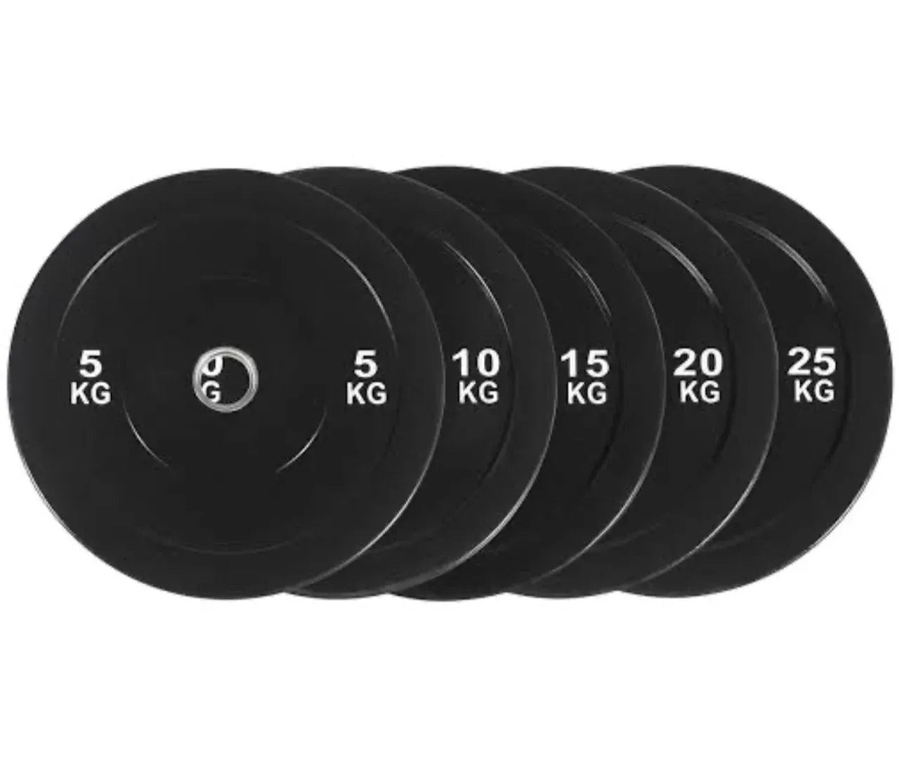 Black Olympic Bumper Plates - 100kg kit PLUS Olympic Barbell (2.2m | 20kg) V1012-CFBLK100BB