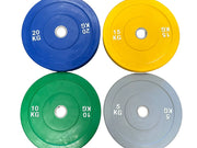 Coloured Olympic Bumper Plates - 100kg kit V1012-CFCLR100