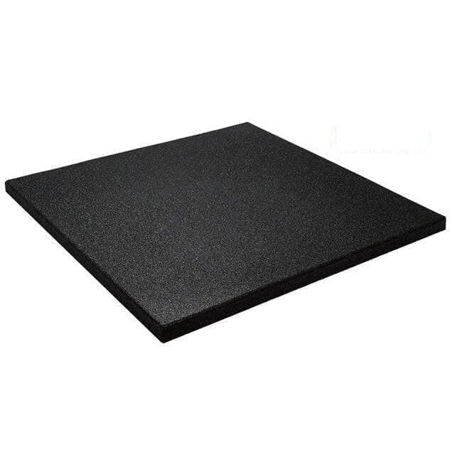 Rubber Gym Mats - Plain Black (15mmx1mx1m) V1012-CFGYMMATBLACK