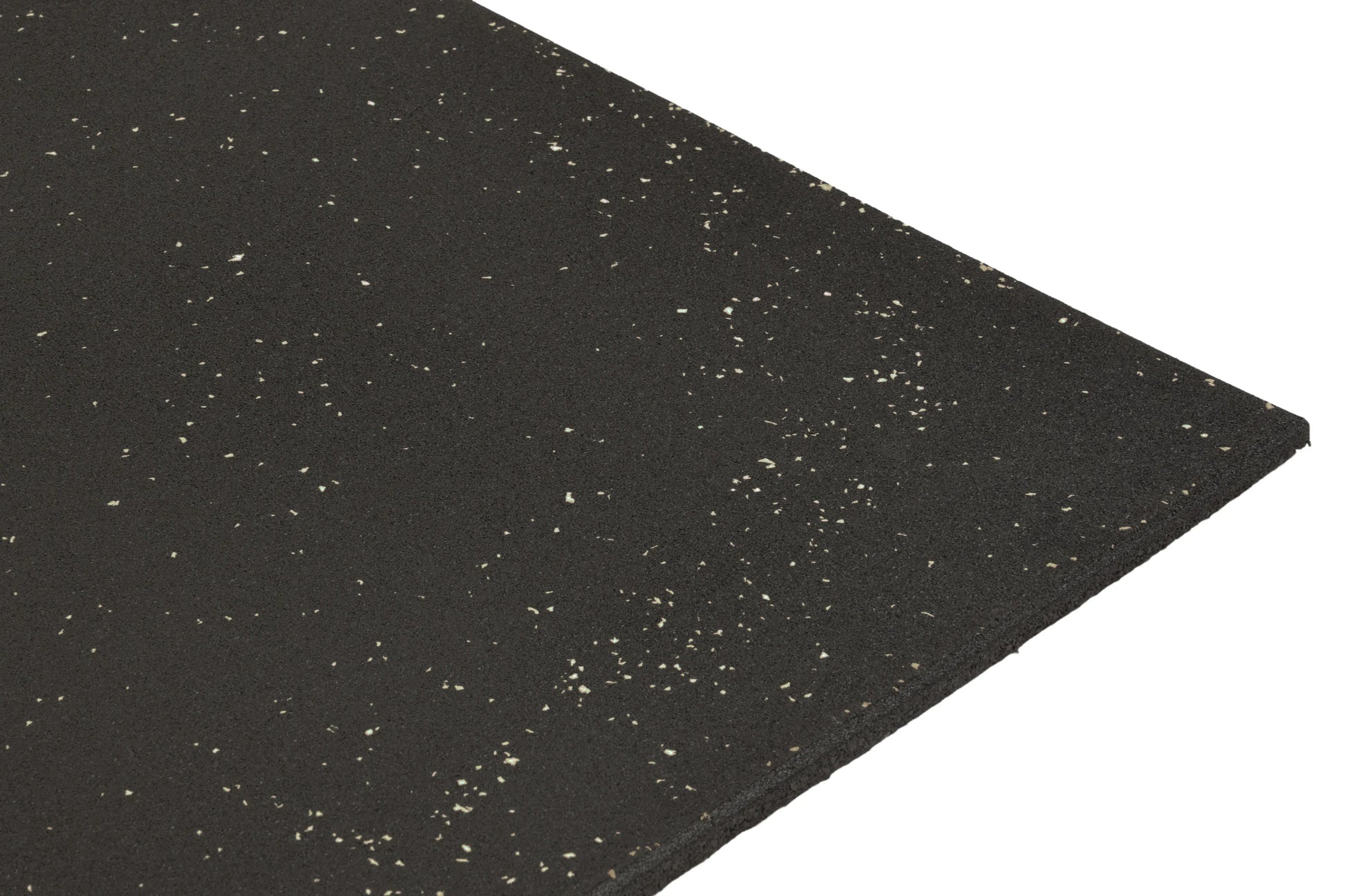 Rubber Gym Mats - Plain Black with White Speckles (15mm x 1m x 1m) V1012-CFGYMMATBLACKWHITE