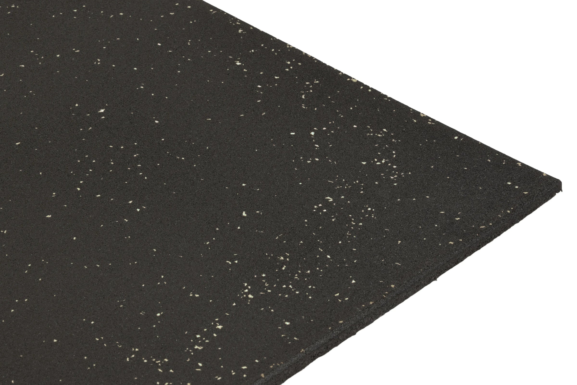 Rubber Gym Mats - Plain Black with White Speckles (15mm x 1m x 1m) V1012-CFGYMMATBLACKWHITE