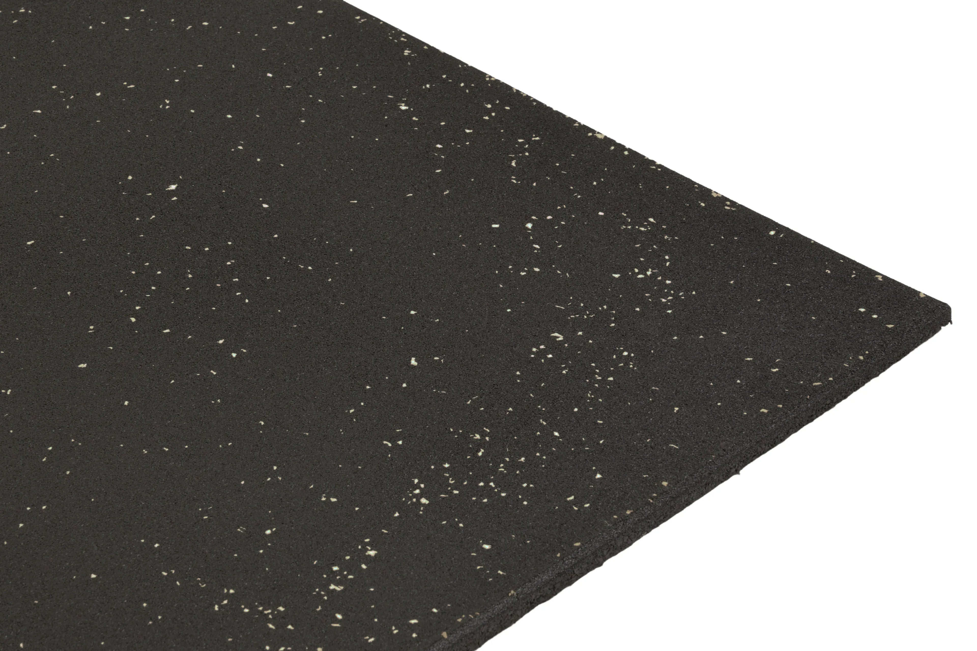 Rubber Gym Mats - Plain Black with White Speckles (15mm x 1m x 1m) V1012-CFGYMMATBLACKWHITE