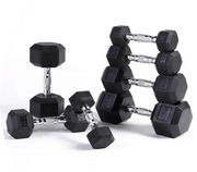 Rubber Hex Dumbbells 2X2.5 kg V1012-CFHDB2P5