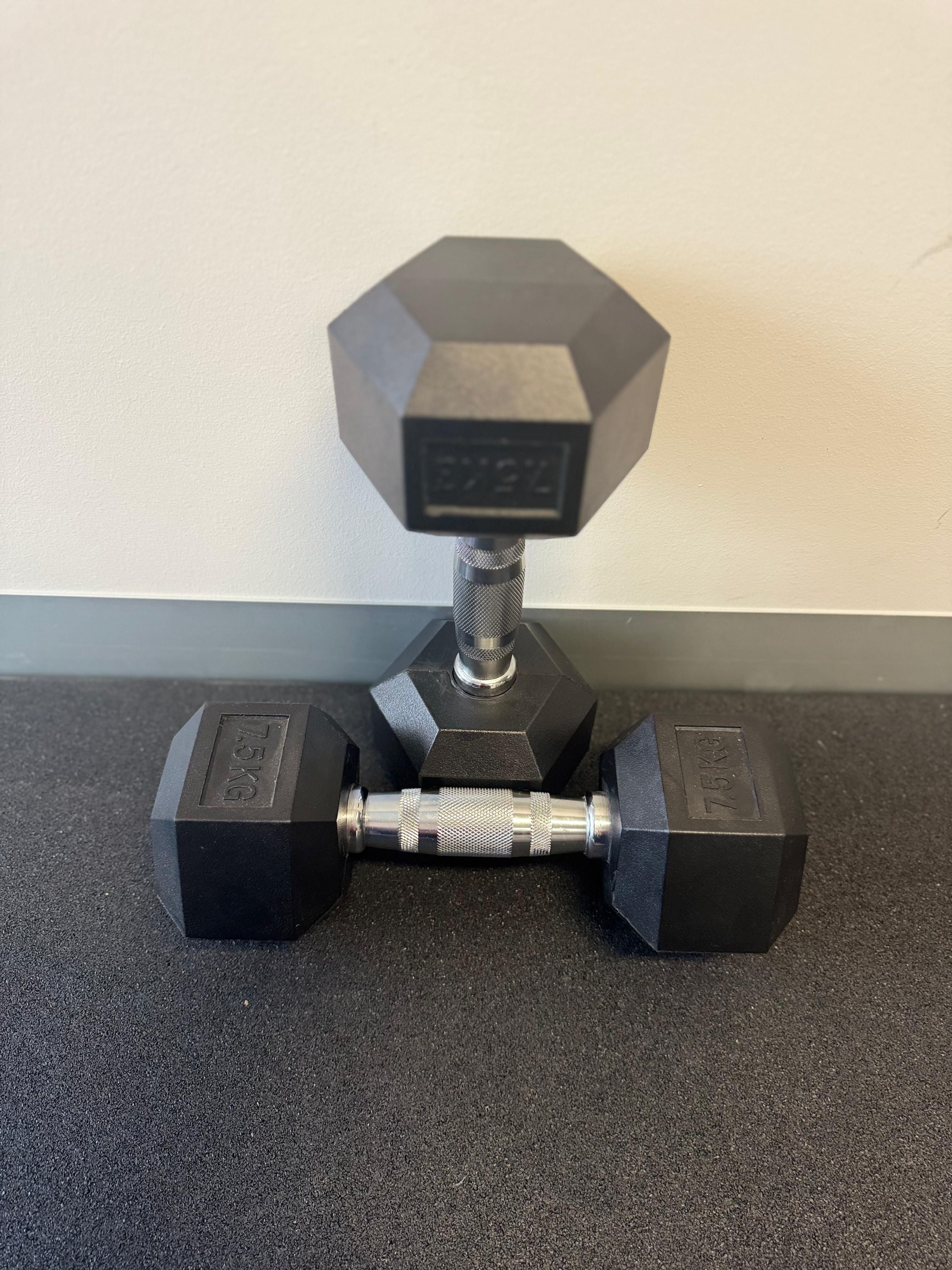 12 Pairs Hex Dumbbells PLUS Dumbbell Rack (390 kg | 2.5kg-30kg | 1.1m 3-tier Rack) V1012-CFHDB390