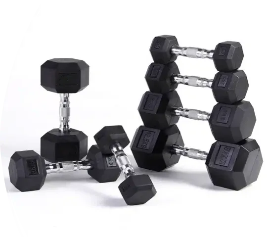 Rubber Hex Dumbbells 2X7.5 kg V1012-CFHDB7P5