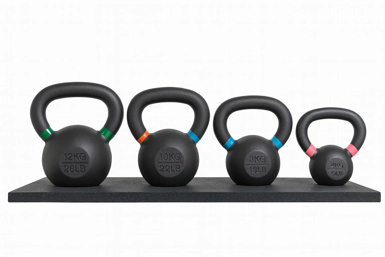 Cast Iron Vinyl Kettlebells (Colour-Marked) 12 Kg V1012-CFKB16