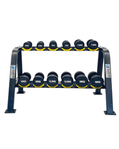 2-Tier Round Dumbbell Rack(Fits 6 pairs of Round Dumbbells) V1012-CFROUNDDBRACK2TIER