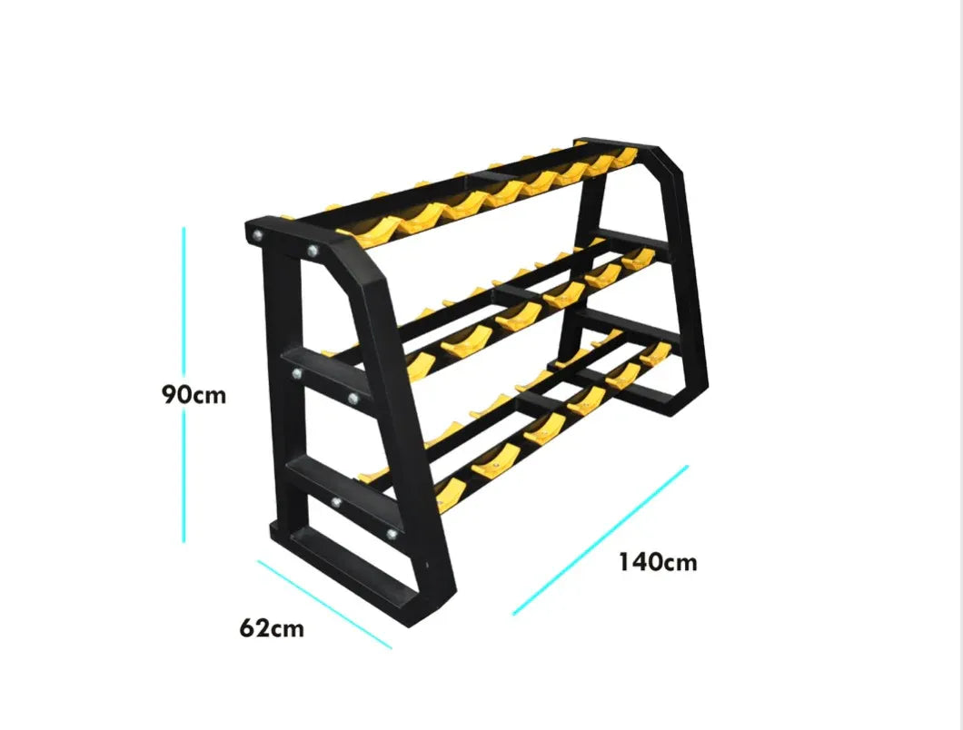 3-tier Round Dumbbells Rack-10 pairs V1012-CFROUNDDBRACK3TIER