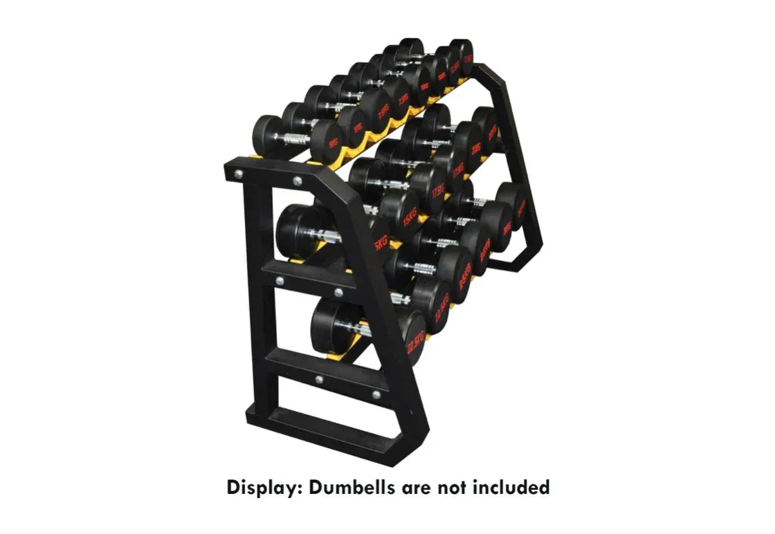 3-tier Round Dumbbells Rack-10 pairs V1012-CFROUNDDBRACK3TIER