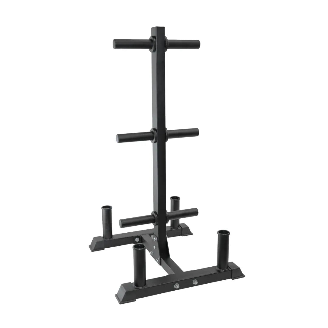 Heavy Duty Tree Rack PLUS Coloured Bumper Plates 150kg Set V1012-CFTREECLR150