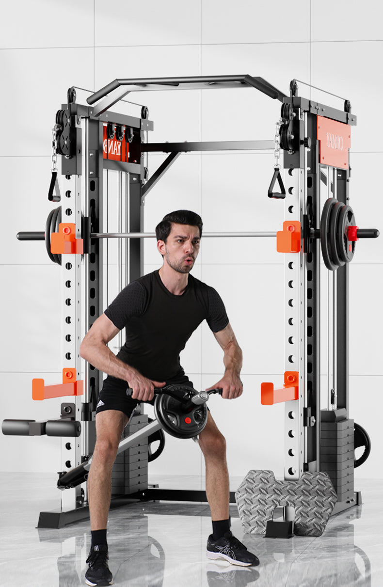 SmartFit M1 Max 130kg Pin Loaded Multi Functional Training Smith Machine Home Gym Power Rack Machine V1025-717331801236