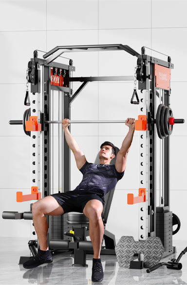 SmartFit M1 Max 130kg Pin Loaded Multi Functional Training Smith Machine Home Gym Power Rack Machine V1025-717331801236