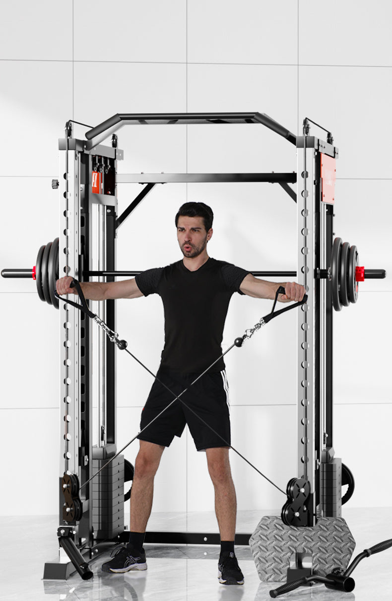 SmartFit M1 Max 130kg Pin Loaded Multi Functional Training Smith Machine Home Gym Power Rack Machine V1025-717331801236