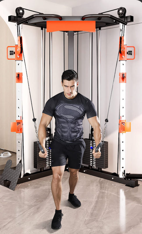 SmartFit C1 Max Multi Functional Cable Crossover Station 130kgs Pin Loaded Machine with attachment V1025-717331801267