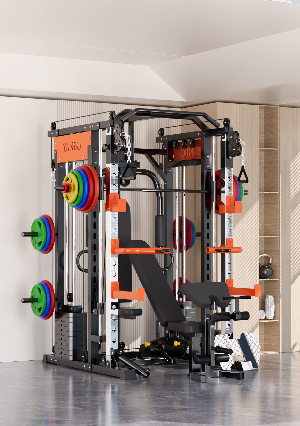 130kgs pin loaded SmartFit M1 Ultra Leg Press and Chest Fly Multi Functional Training Smith Machine Home Gym V1025-717331801304