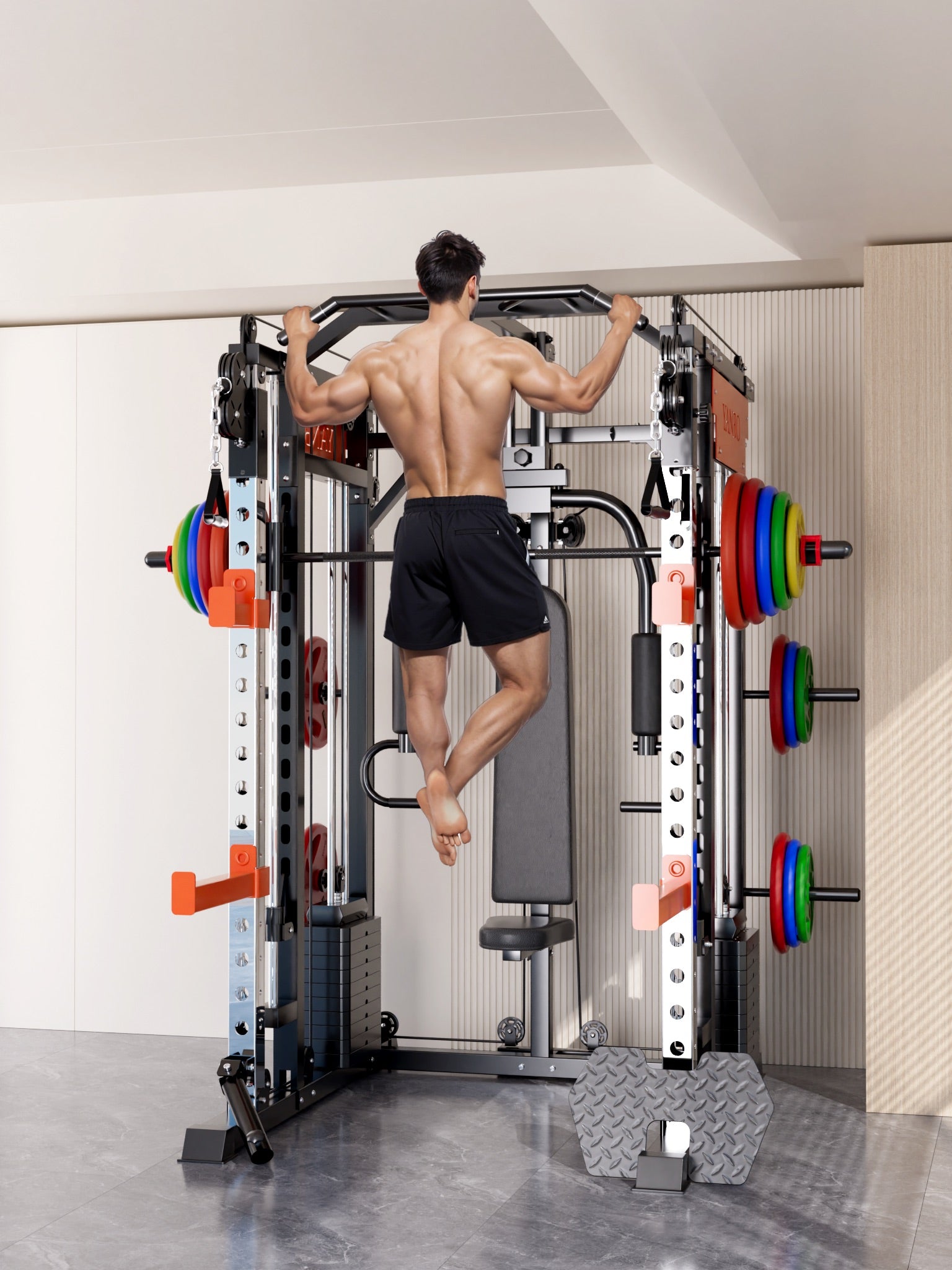 130kgs pin loaded SmartFit M1 Ultra Leg Press and Chest Fly Multi Functional Training Smith Machine Home Gym V1025-717331801304