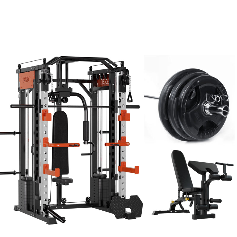 SmartFit M1 Ultra Leg Press and Chest Fly Multi Functional Training Smith Machine Home Gym with 130kgs pin V1025-717331801328