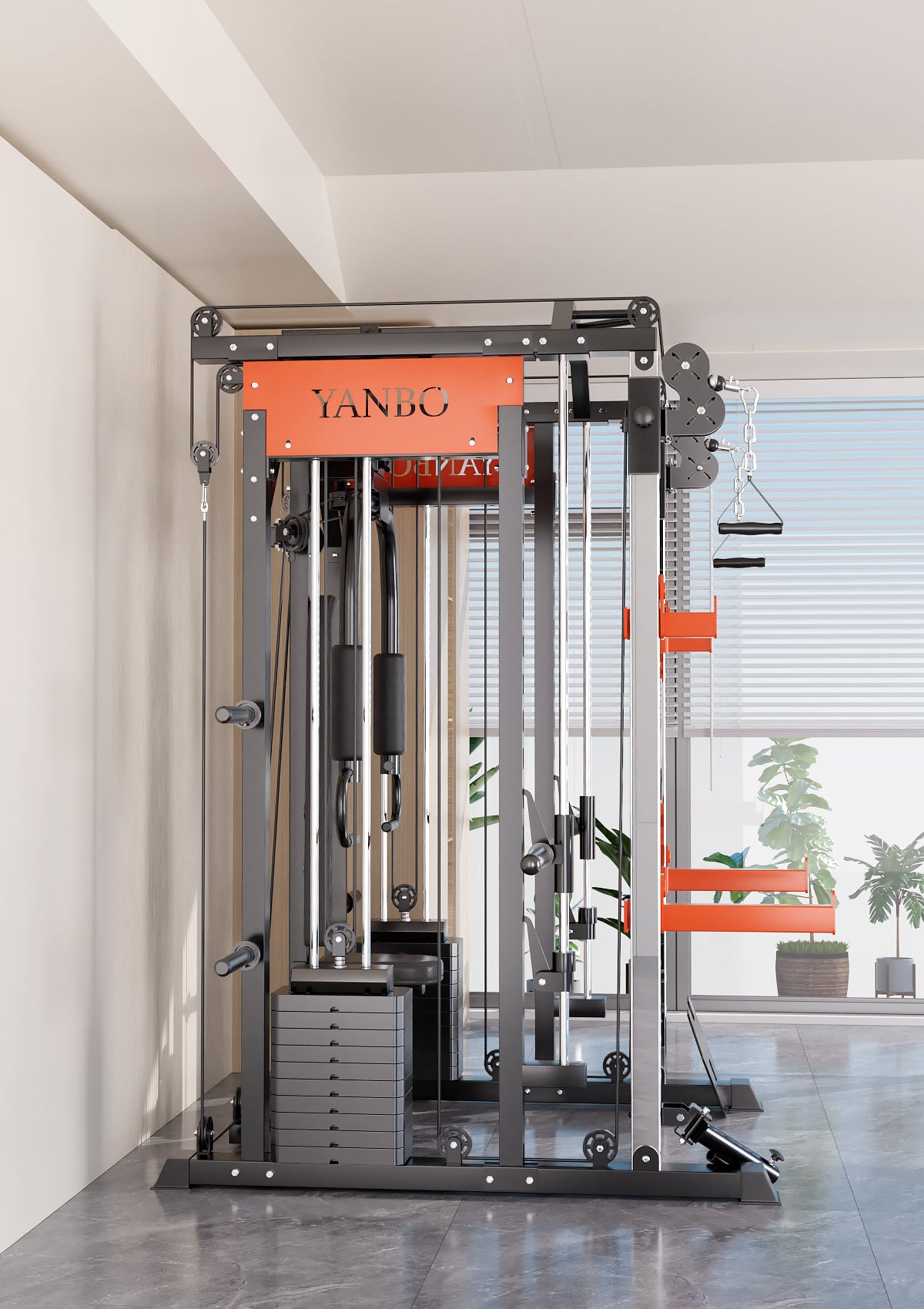 SmartFit M1 Ultra Leg Press and Chest Fly Multi Functional Training Smith Machine Home Gym with 130kgs pin V1025-717331801328