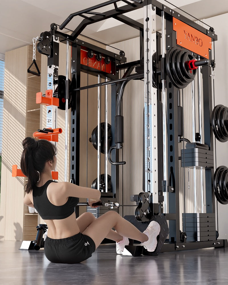 SmartFit M1 Ultra Leg Press and Chest Fly Multi Functional Training Smith Machine Home Gym with 130kgs pin V1025-717331801328