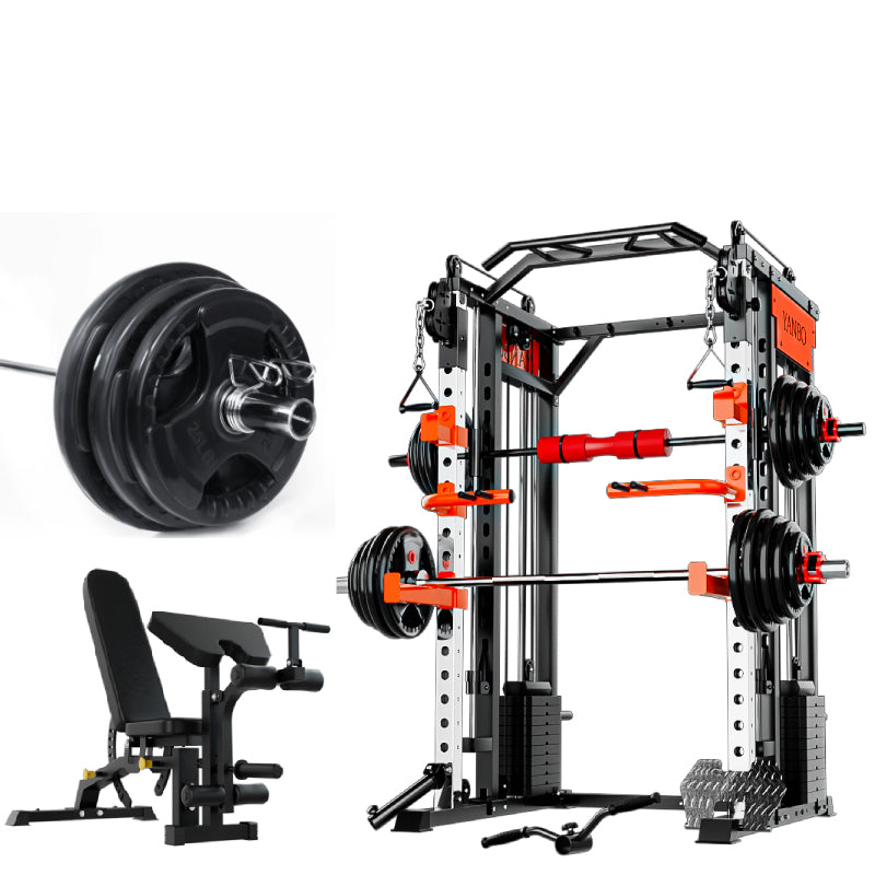 SmartFit M1 Max 130kg Pin Loaded Multi Functional Training Smith Machine Home Gym Power Rack Machine package V1025-717331801335