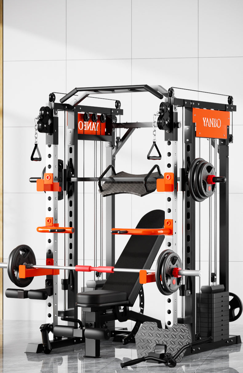 SmartFit M1 Max 130kg Pin Loaded Multi Functional Training Smith Machine Home Gym Power Rack Machine package V1025-717331801335