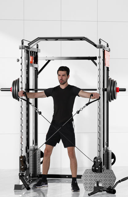 SmartFit M1 Max 130kg Pin Loaded Multi Functional Training Smith Machine Home Gym Power Rack Machine package V1025-717331801335