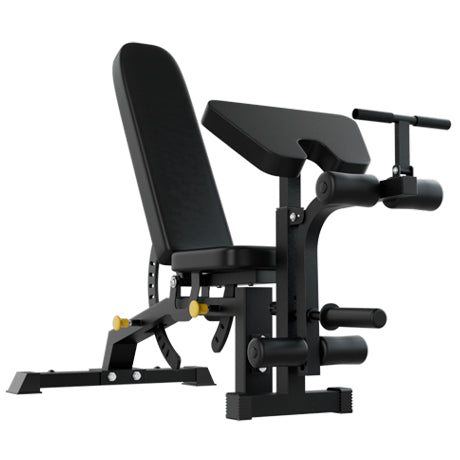SmartFit C1 Max Multi Functional Cable Crossover Station 130kgs Pin Loaded Machine + Multi Func Bench+7Ft V1025-717331801366