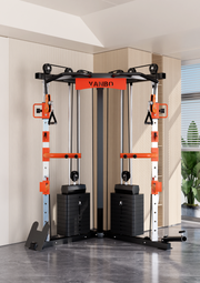 SmartFit C1 Max Multi Functional Cable Crossover Station 130kgs Pin Loaded Machine + Multi Func Bench+7Ft V1025-717331801366
