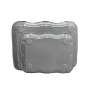 White Metal Serving Tray Set | Minimalist & Food-Safe Home Organisers (2pc) V1026-KLC3219HE8543-1