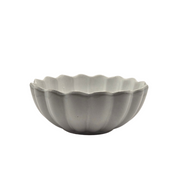 Set of 2 Scalloped Terracotta Bowls | White Glaze Finish | Decorative & Serving Bowls V1026-KLC9209