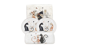 Cat Couple Embossed Entertaining Set V1026-KLCCW1201N-CW1206