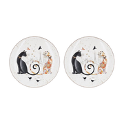 Cat Couple Embossed Entertaining Set V1026-KLCCW1201N-CW1206