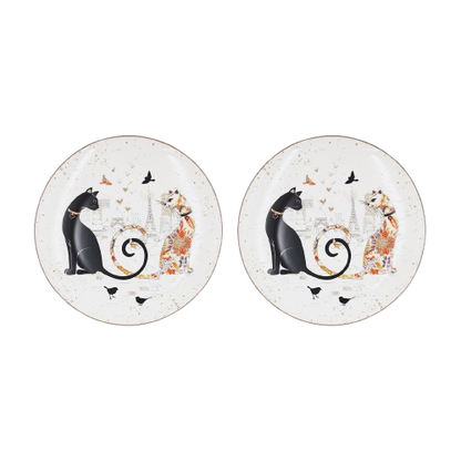 Cat Couple Embossed Entertaining Set V1026-KLCCW1201N-CW1206