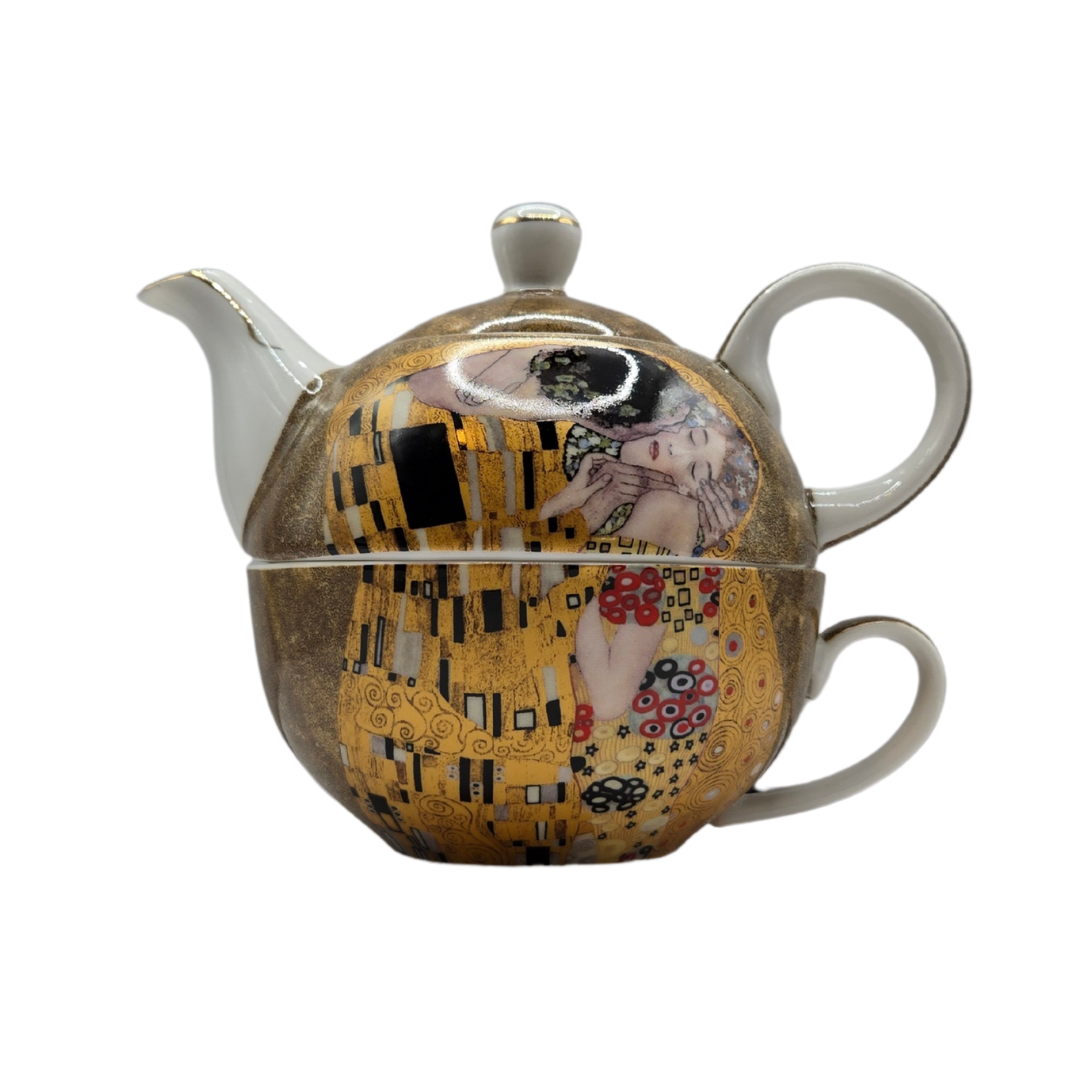 The Kiss Tea-for-One Set - Fine Bone China with Infuser & Loose-Leaf Tea V1026-KLCCW121T
