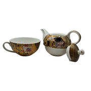 The Kiss Tea-for-One Set - Fine Bone China with Infuser & Loose-Leaf Tea V1026-KLCCW121T