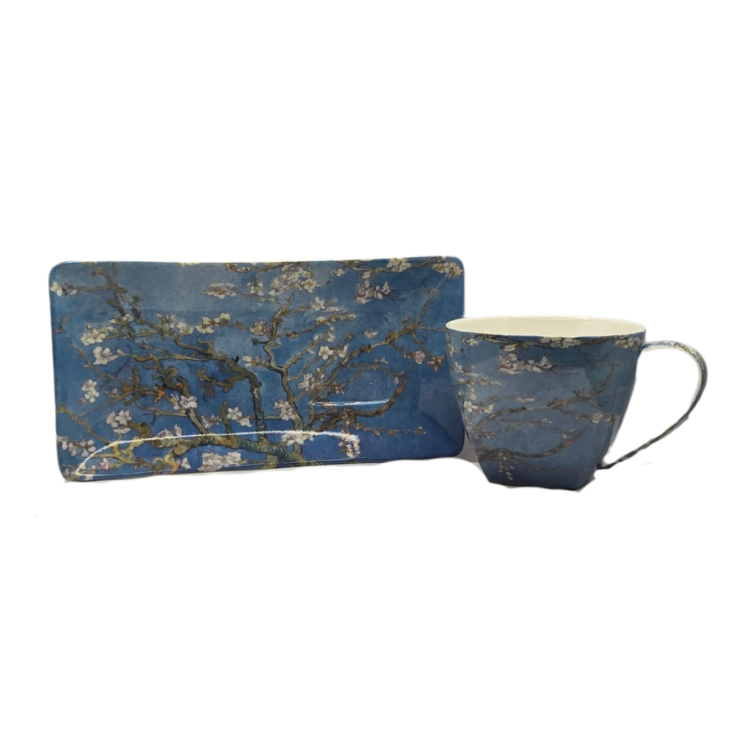 Van Gogh Almond Blossom Cup & Saucer Set - Fine Bone China V1026-KLCCW744AB